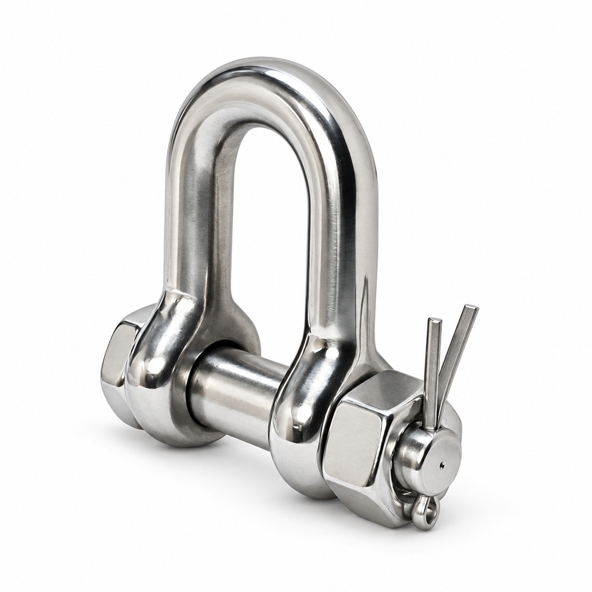 Stainless Steel 316 Bolt Pin Chain D-RING SHACKLES 3/16" to 3/4" Oversized Pin