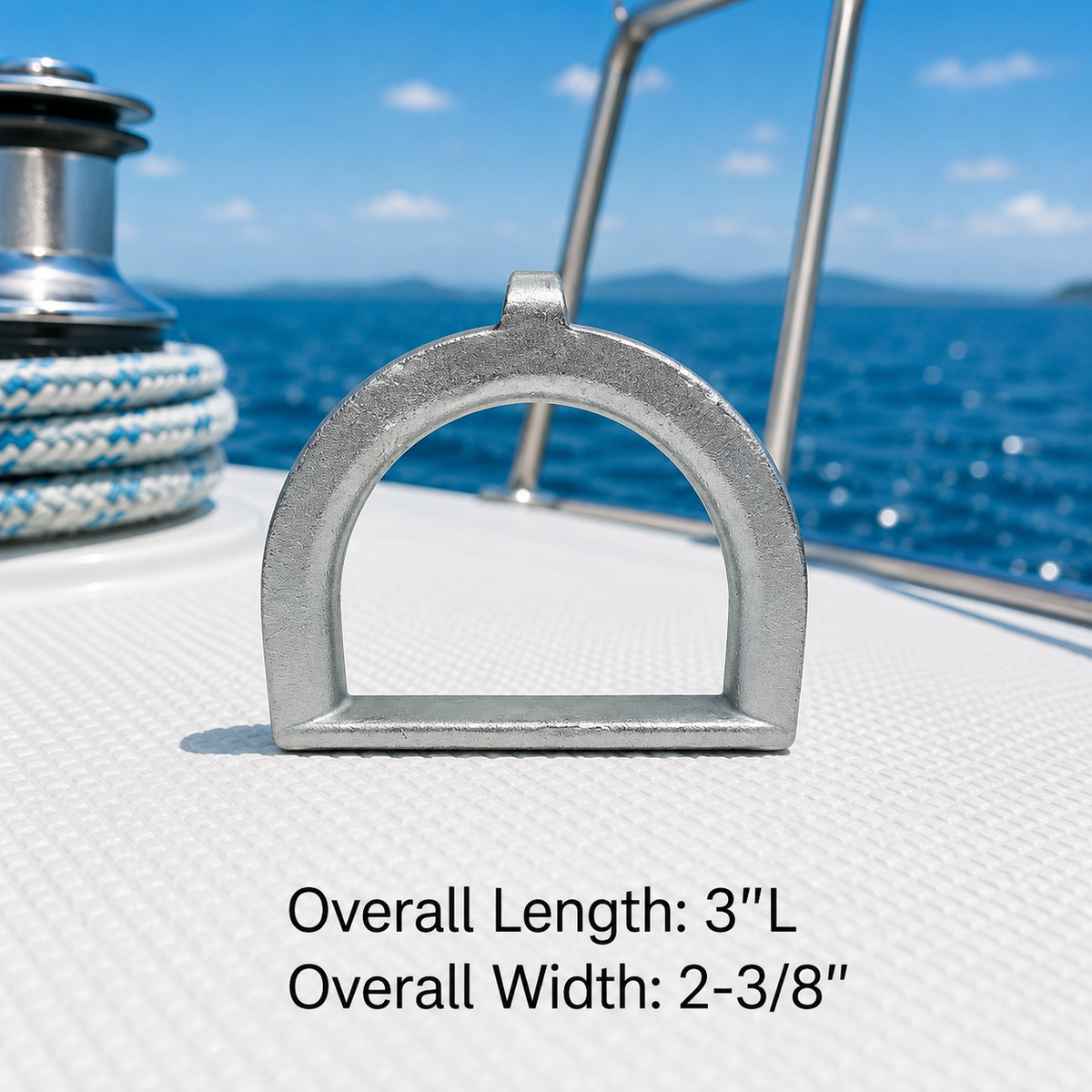 4 Pc Set Marine Stainless Steel Wire Rope D Ring Thimble, D-Ring Yacht Thimble for Cable, Rope, Rigging, Deck, Dock
