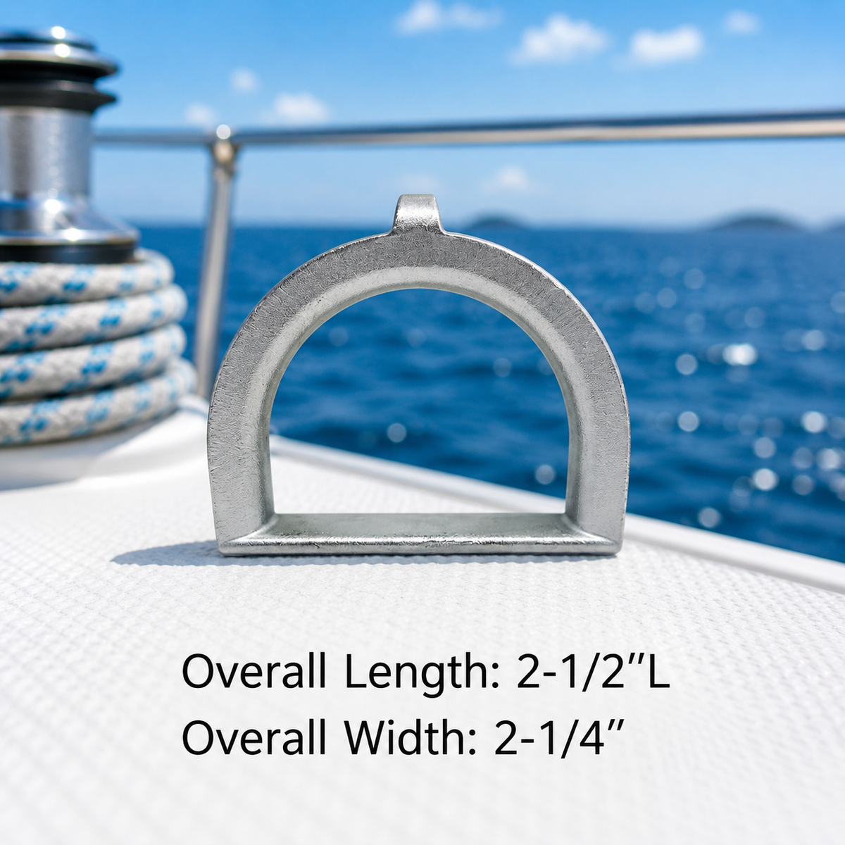 4 Pc Set Marine Stainless Steel Wire Rope D Ring Thimble, D-Ring Yacht Thimble for Cable, Rope, Rigging, Deck, Dock