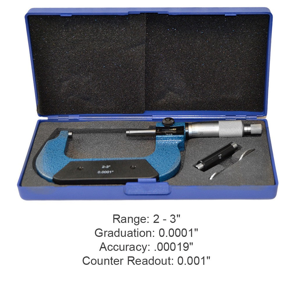 Outside Micrometer Ratchet Stop Hardened Spindle Precision Tool for Machinists