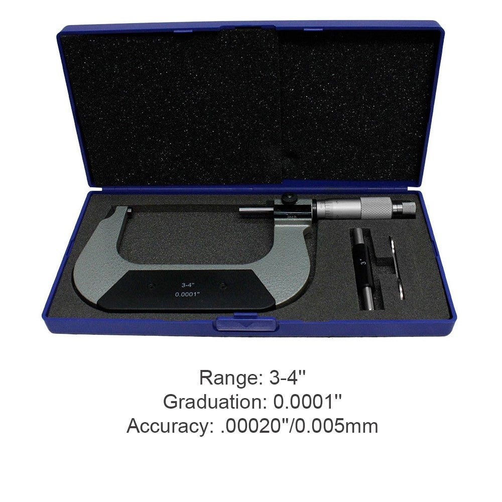 Outside Micrometer Ratchet Stop Hardened Spindle Precision Tool for Machinists