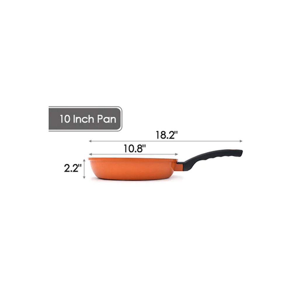 8" to 13" 3D Diamond Coating Nonstick Frying Pan, Made in Korea Cookware Pan for Everyday Cooking