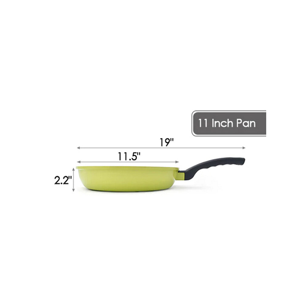 8" to 13" 3D Diamond Coating Nonstick Frying Pan, Made in Korea Cookware Pan for Everyday Cooking