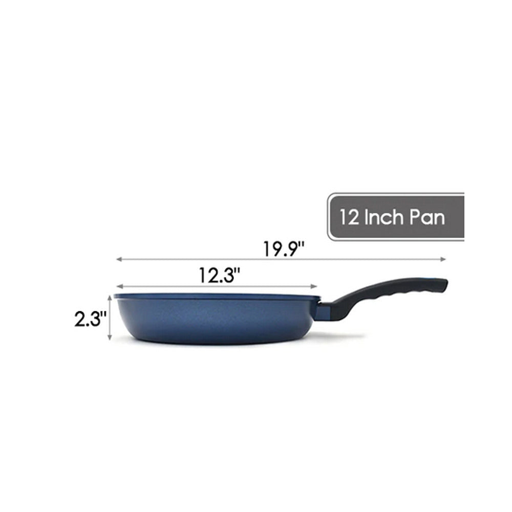 8" to 13" 3D Diamond Coating Nonstick Frying Pan, Made in Korea Cookware Pan for Everyday Cooking