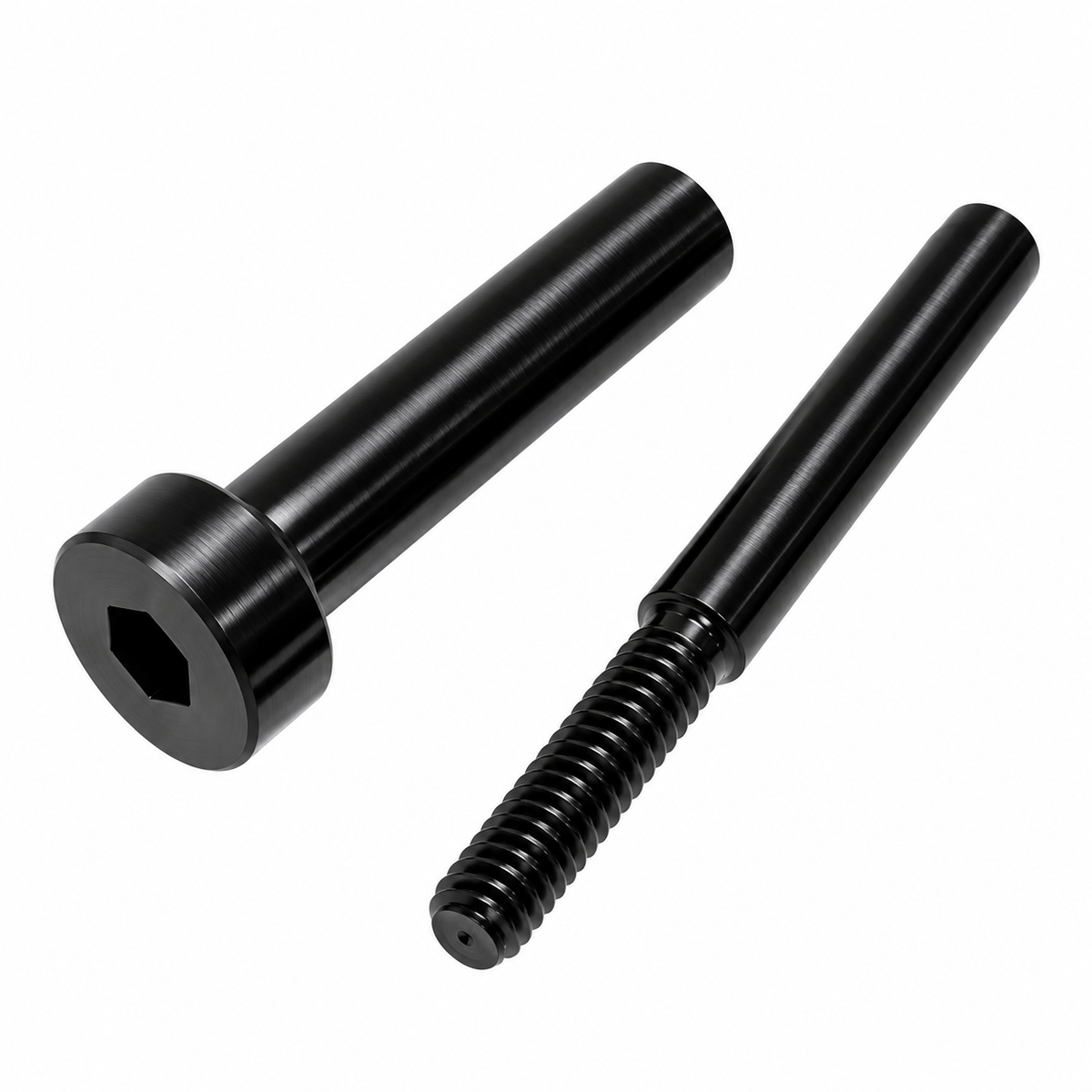 Stainless Steel Black Oxide 1/8" and 3/16" Cable Railing Invisible Receiver End Fittings for Deck and Stair Rail