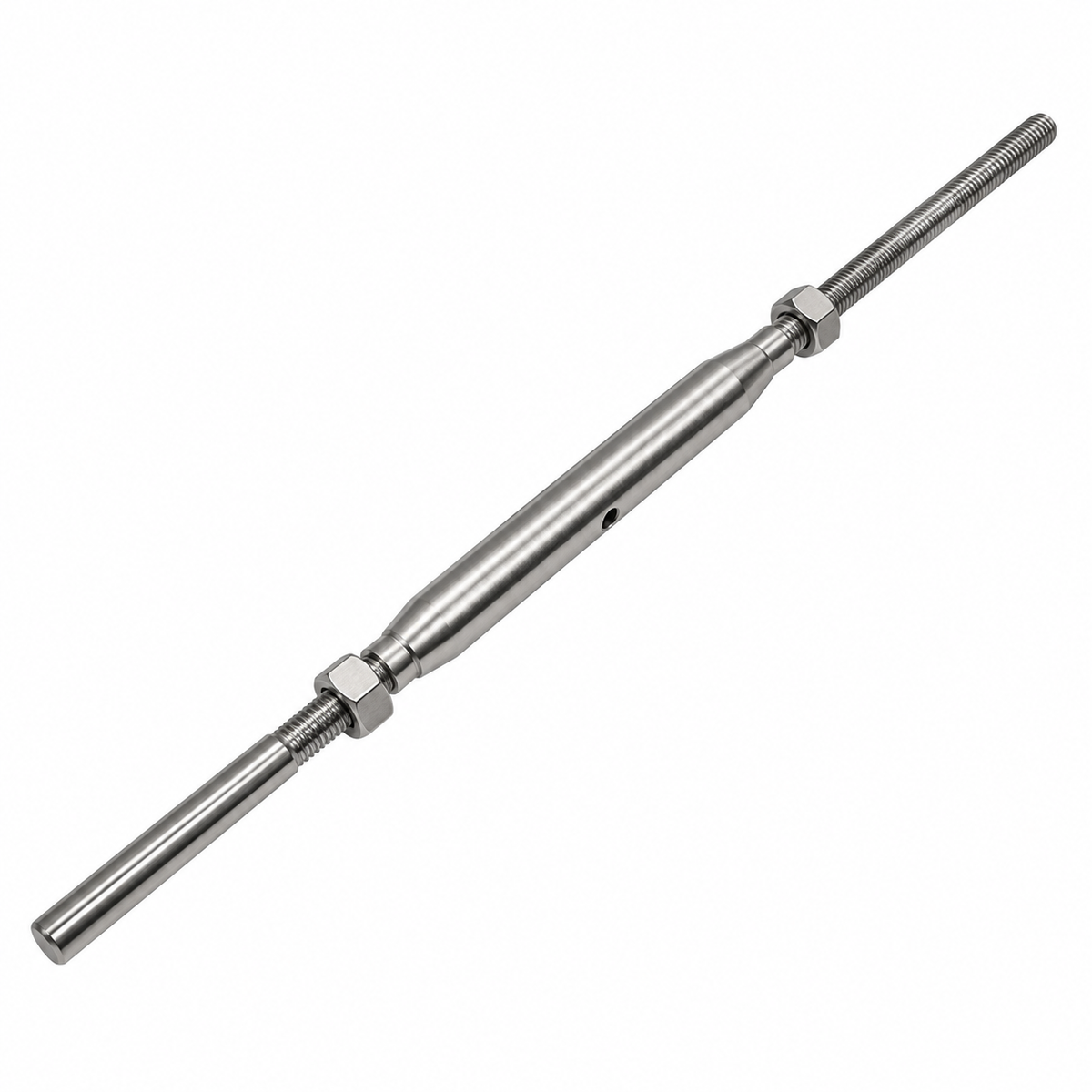 4 Pc Set T316 Stainless Steel Thread Rod Hand Swage Stud Turnbuckle for 1/8" and 3/16" Cable, Wire Rope Railing Tensioner