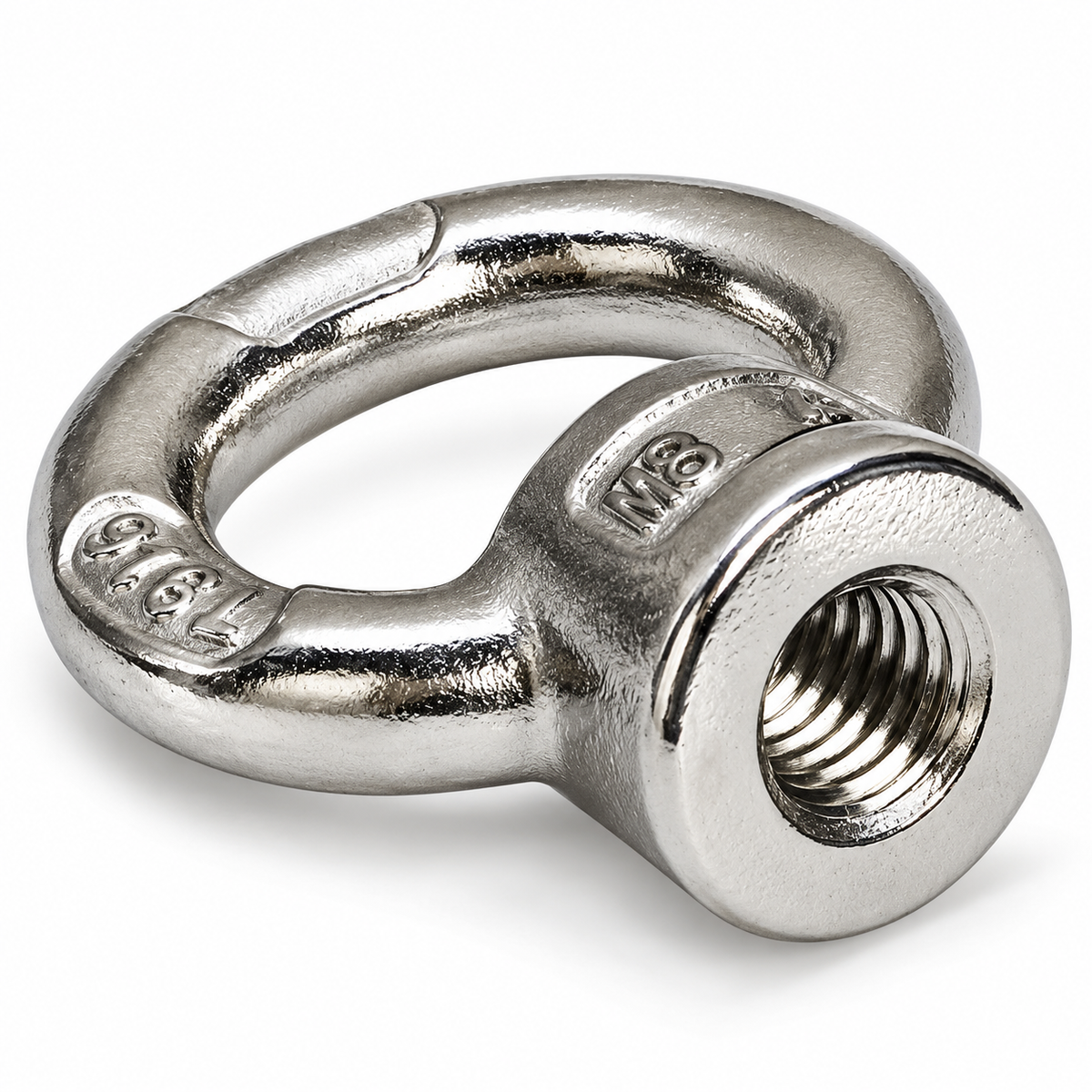 5 Pc Set Stainless Steel 316 Lifting Eye Nut, UNC Tap Thread Eye Nut Size 1/4" to 1-1/4" for Rigging, Lifting, and Marine Hardware