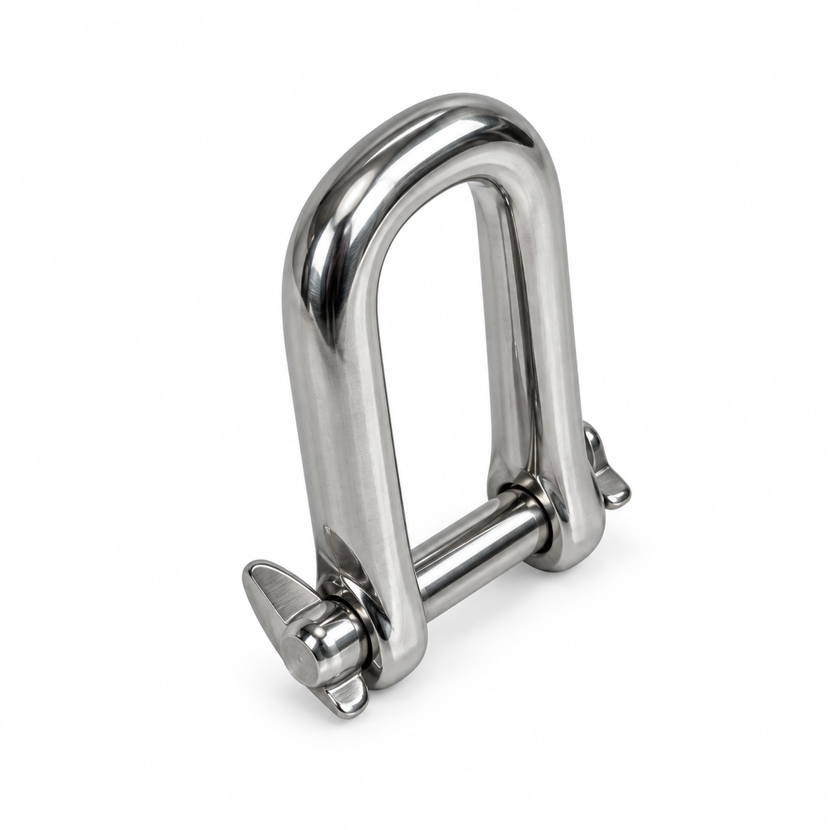 4 Pc Set Marine T316 Stainless Steel Halyard Key Shackle with Captive Pin, Sailing Rigging Shackle for Rope, Line, Yacht