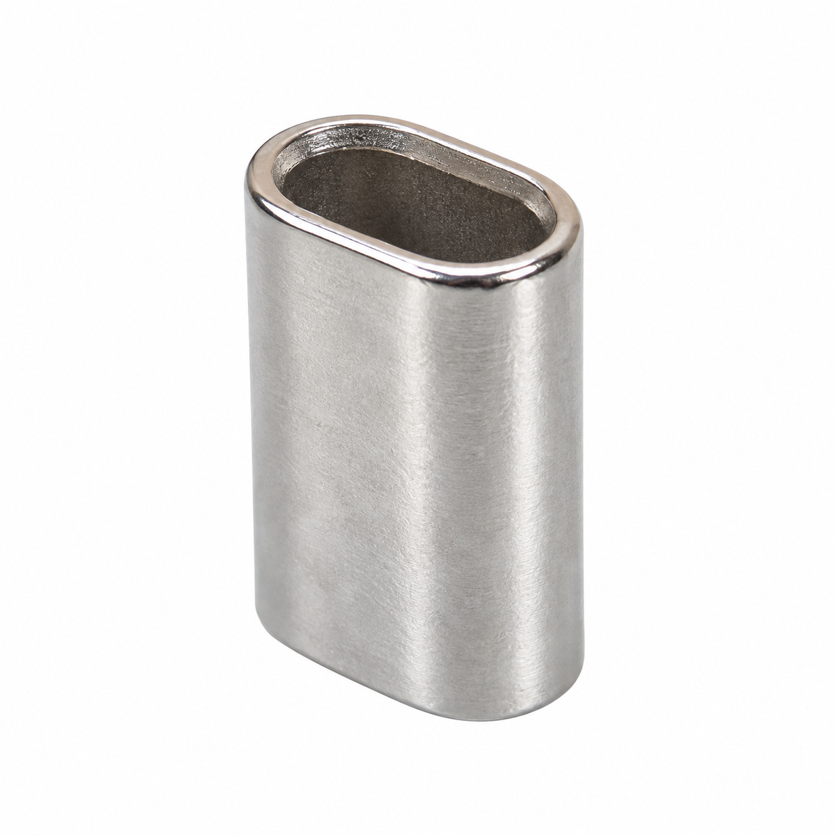 10 Pc Set T316 Stainless Steel Wire Rope Oval Sleeves with Chamfer, Cable Crimp Sleeves for 1/16" to 1/2" Wire Rope