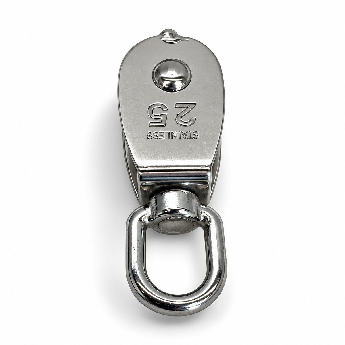 5 Pc Set T316 Stainless Steel Single Pulley Swivel Eye Hoist, Marine Rigging Pulley for Rope and Cable in 1", 1-1/4", and 2" Sizes