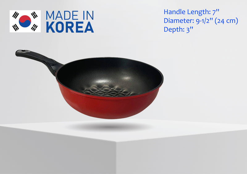 3D Diamond Coating Nonstick Wok, Frying Pan Skillet,Stir Fry Pan - MADE IN KOREA