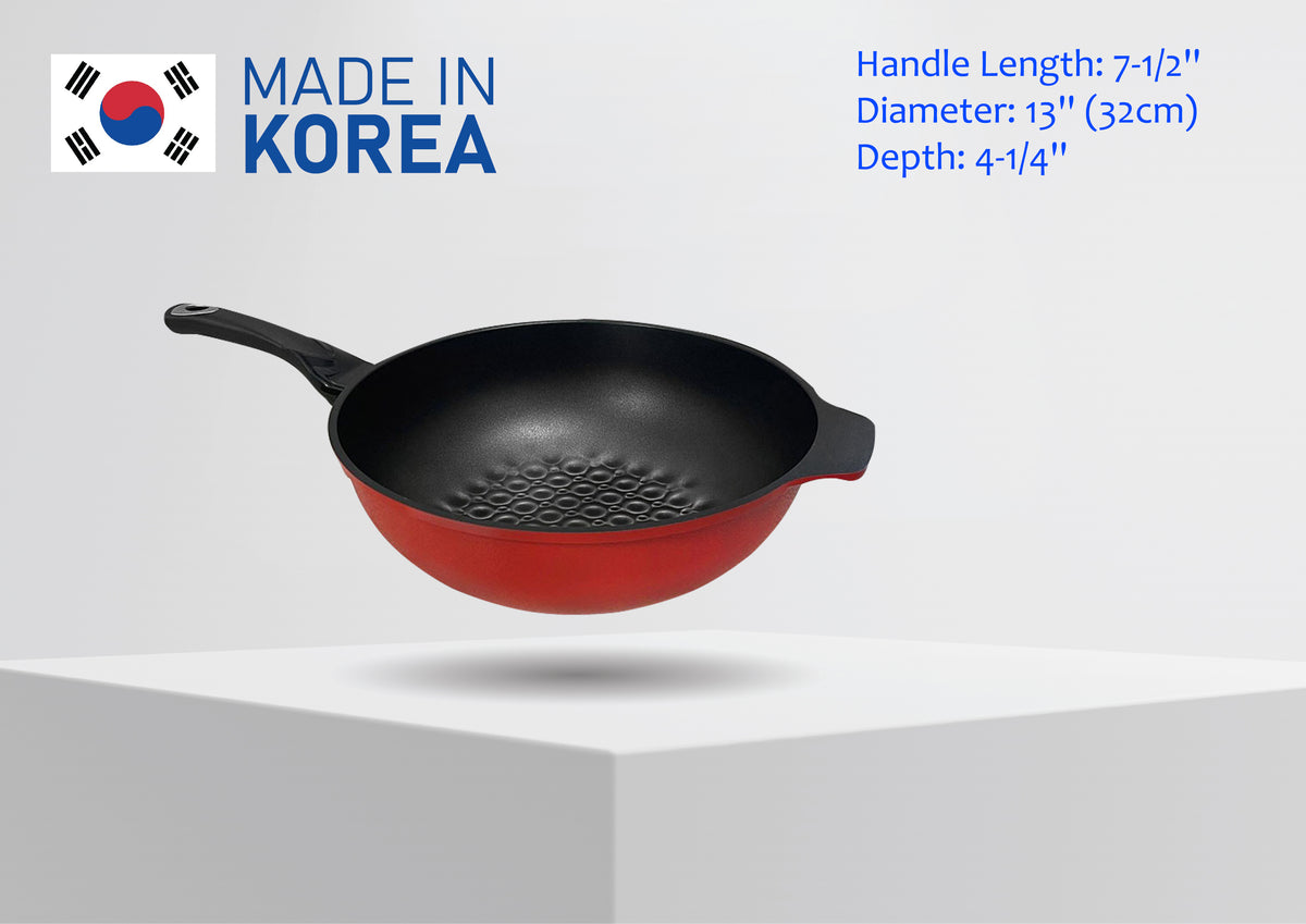 3D Diamond Coating Nonstick Wok, Frying Pan Skillet,Stir Fry Pan - MADE IN KOREA