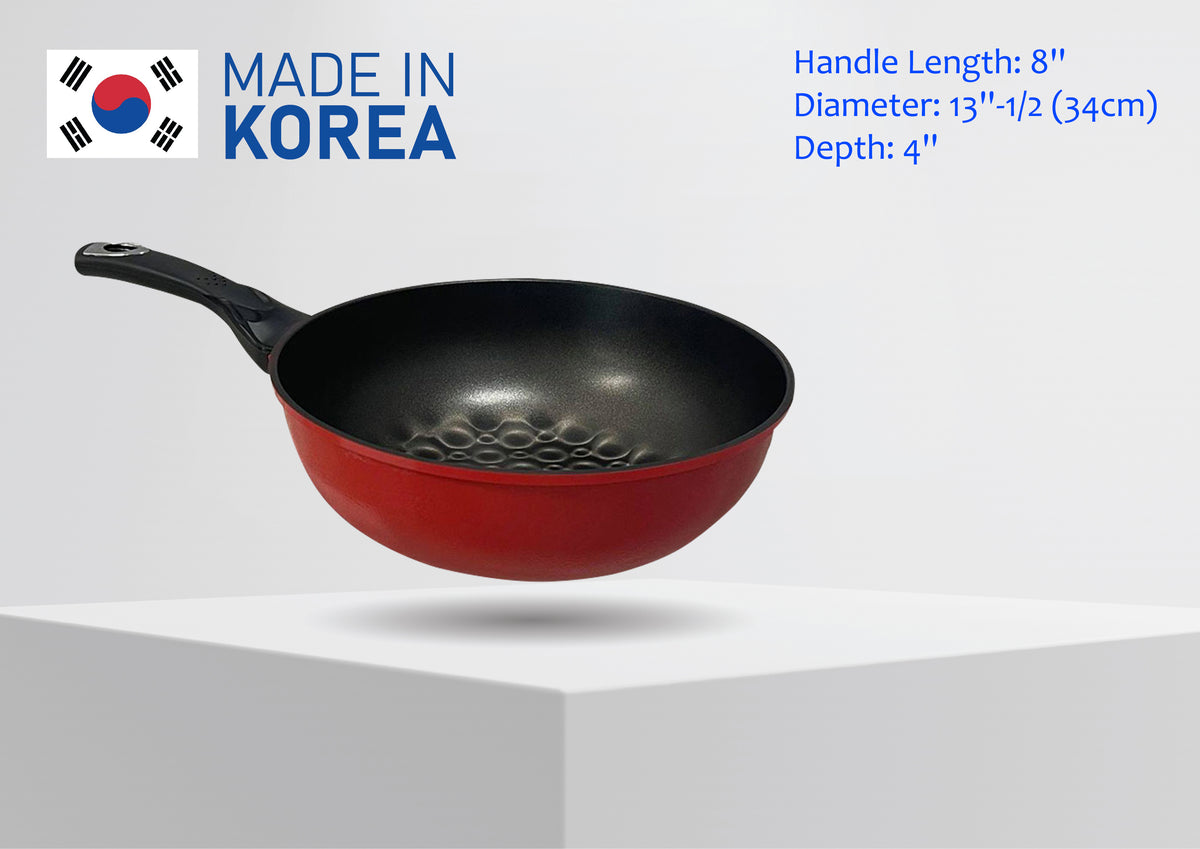 3D Diamond Coating Nonstick Wok, Frying Pan Skillet,Stir Fry Pan - MADE IN KOREA