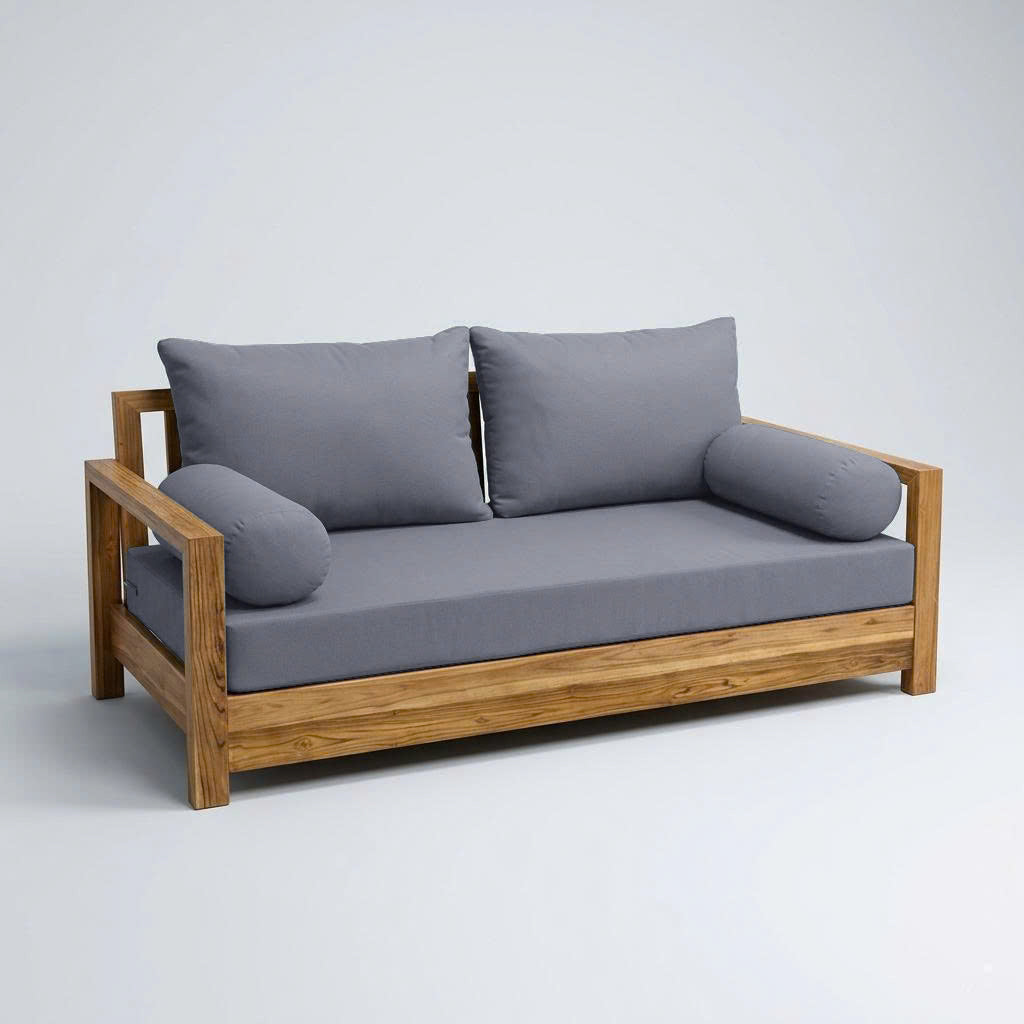 STYLE 2 - Mattress & Pillow Bolster Cushion for Outdoor Indoor Daybed Porch Swing Bed Twin Size | COVERS ONLY |