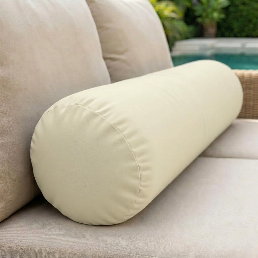 Large Size 26"x6" Outdoor Bolster Pillow Water Repellent Decorative Bolster Pillow Insert and Cover for Porch Swing Couch Sofa Cushion Patio Furniture