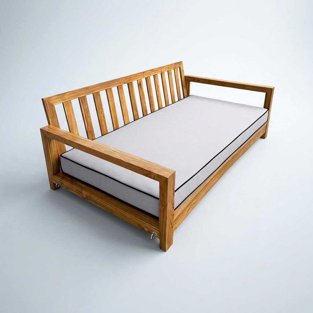 Contrast Pipe Trim 6" Crib Mattress Size 52x28x6 Outdoor Daybed Fitted Sheet Slip Cover Only -AD105