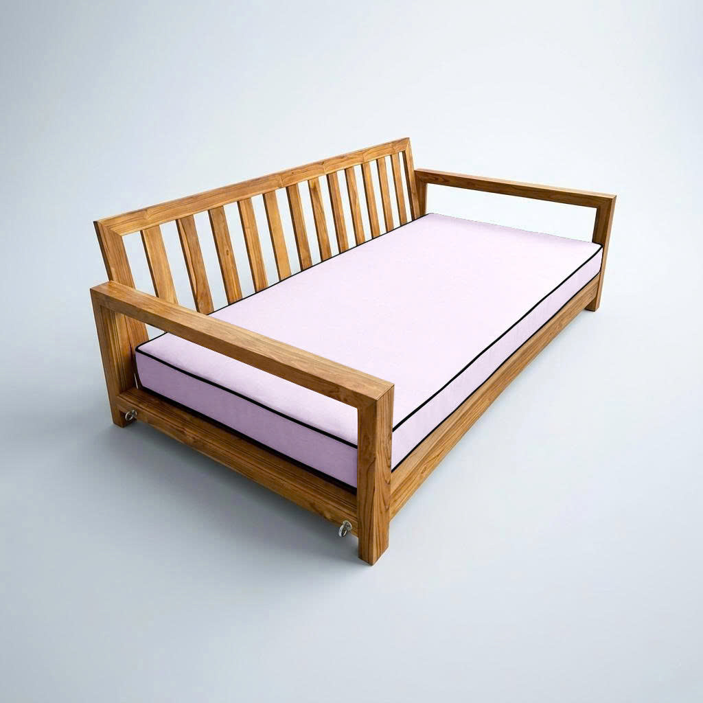 Contrast Pipe Trim 8" Full Size 75x54x8 Outdoor Daybed Fitted Sheet Slip Cover Only -AD107