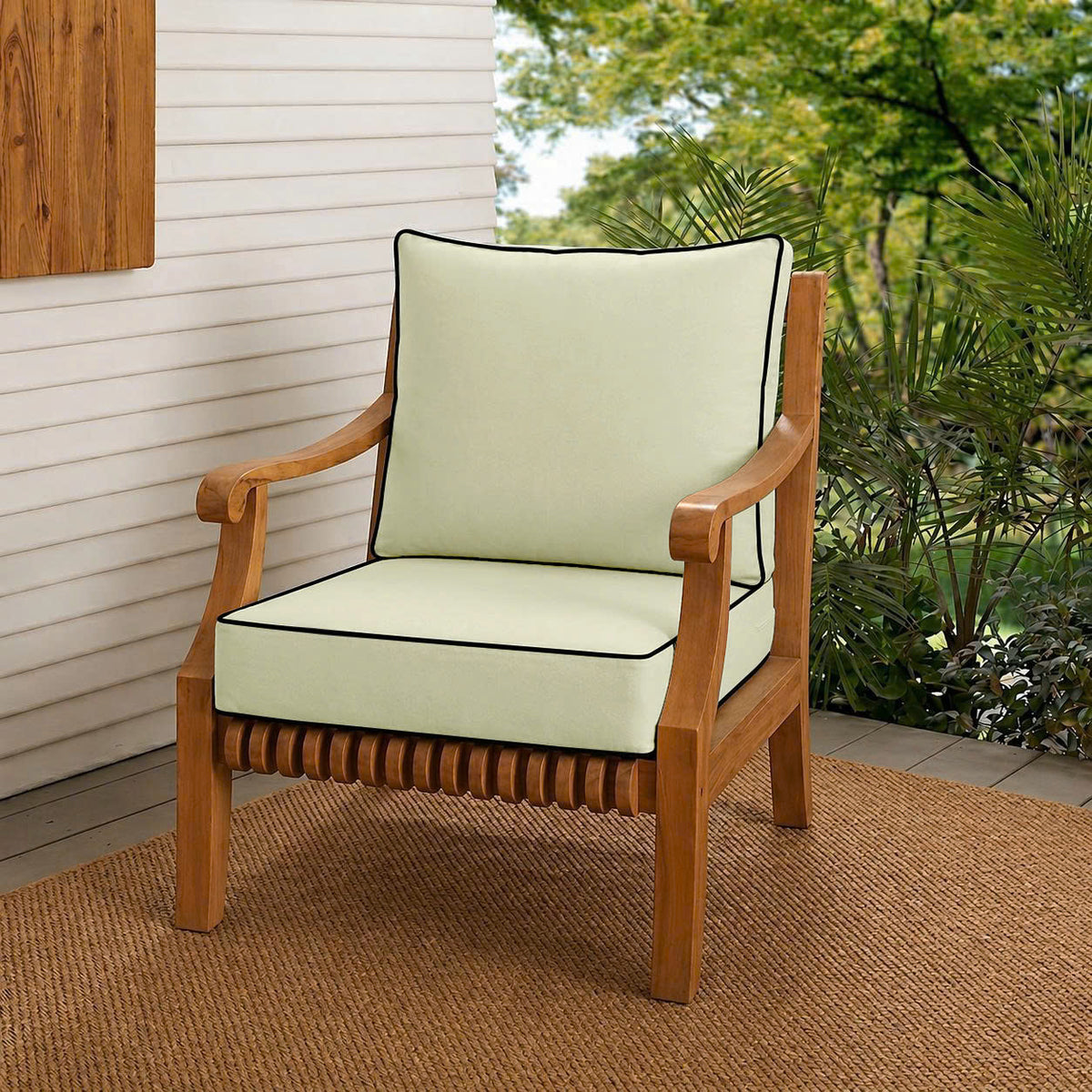 |COVER ONLY| Small Size 23x24x6 Outdoor Deep Seat Cushion , Water Repellent, Patio Furniture Patio Cushion Slipcovers Replacement