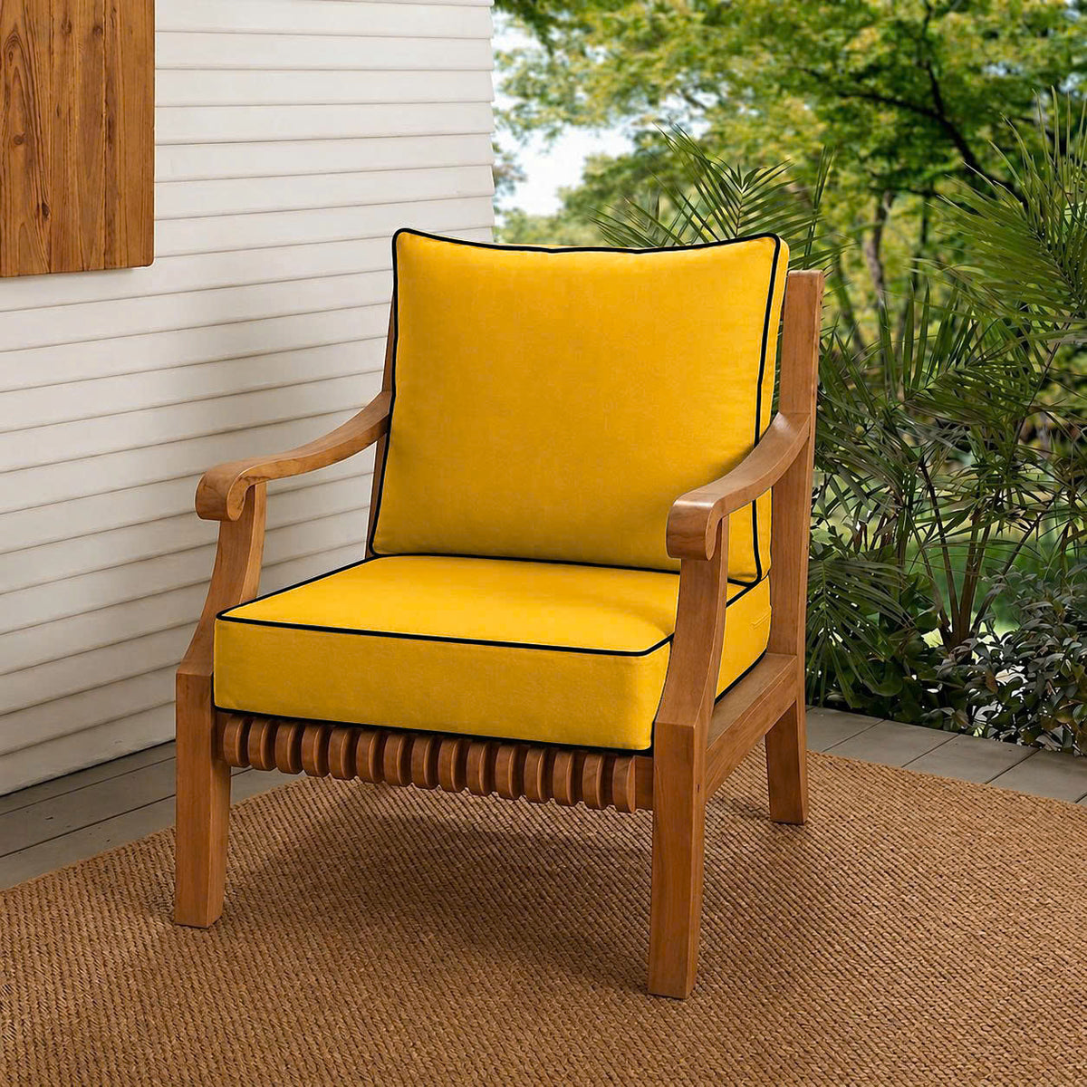 |COVER ONLY| Small Size 23x24x6 Outdoor Deep Seat Cushion , Water Repellent, Patio Furniture Patio Cushion Slipcovers Replacement