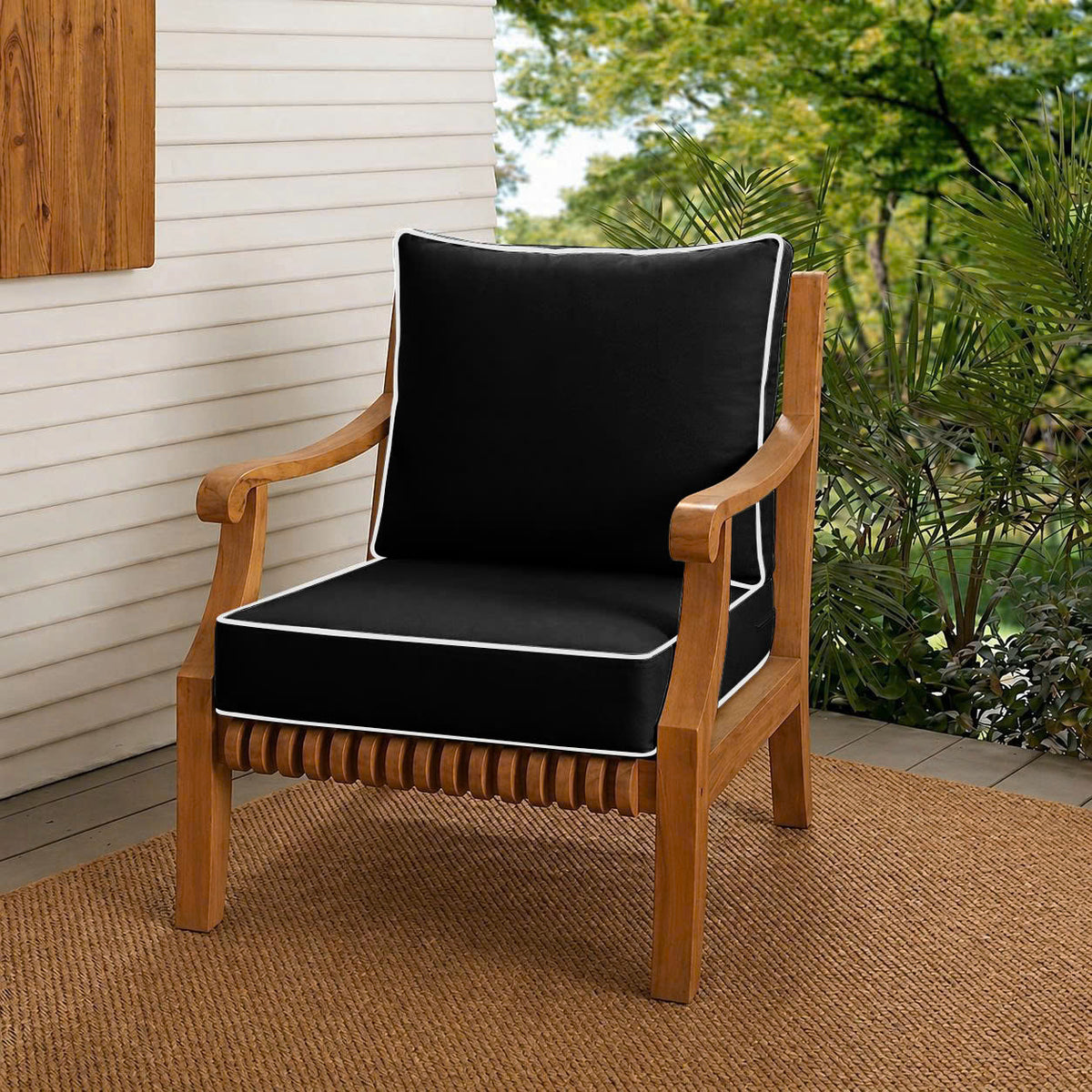 |COVER ONLY| Small Size 23x24x6 Outdoor Deep Seat Cushion , Water Repellent, Patio Furniture Patio Cushion Slipcovers Replacement