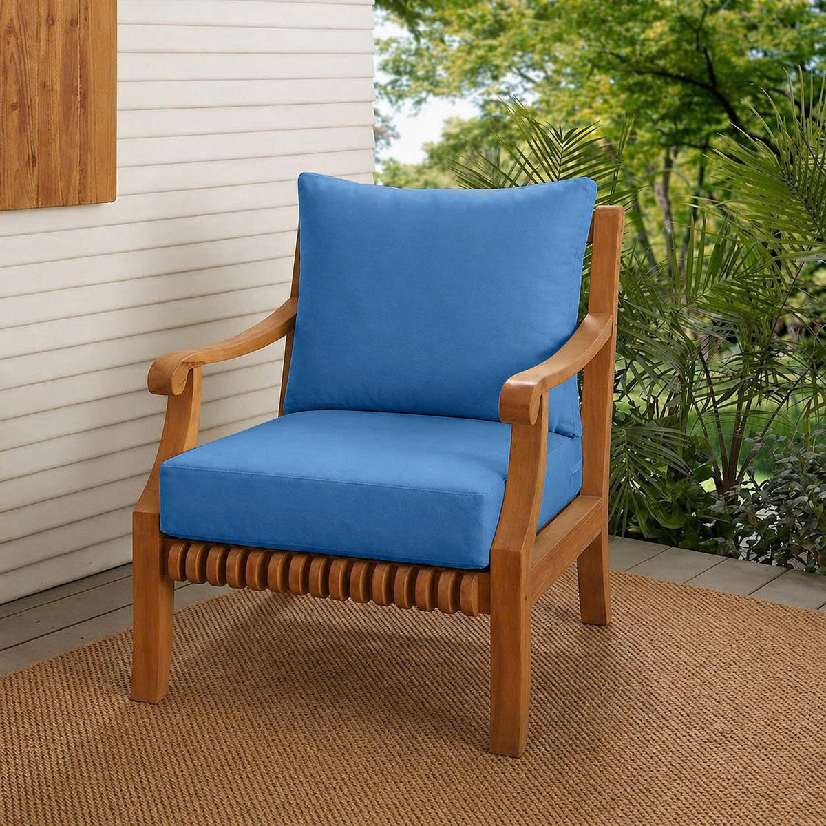 |COVER ONLY| Knife Edge Outdoor Deep Seat Cushion 23x24x6, Water Repellent, Patio Furniture Patio Cushion Slipcovers Replacement Seat Cushion Covers AD102