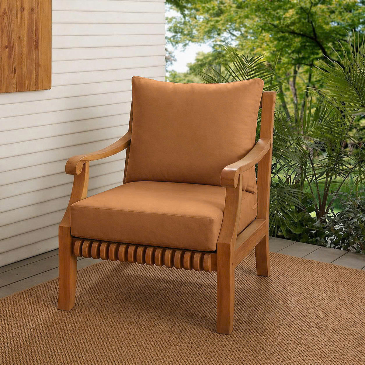 |COVER ONLY| Knife Edge Outdoor Deep Seat Cushion 26x30x6, Water Repellent, Patio Furniture Patio Cushion Slipcovers Replacement Seat Cushion Covers AD104
