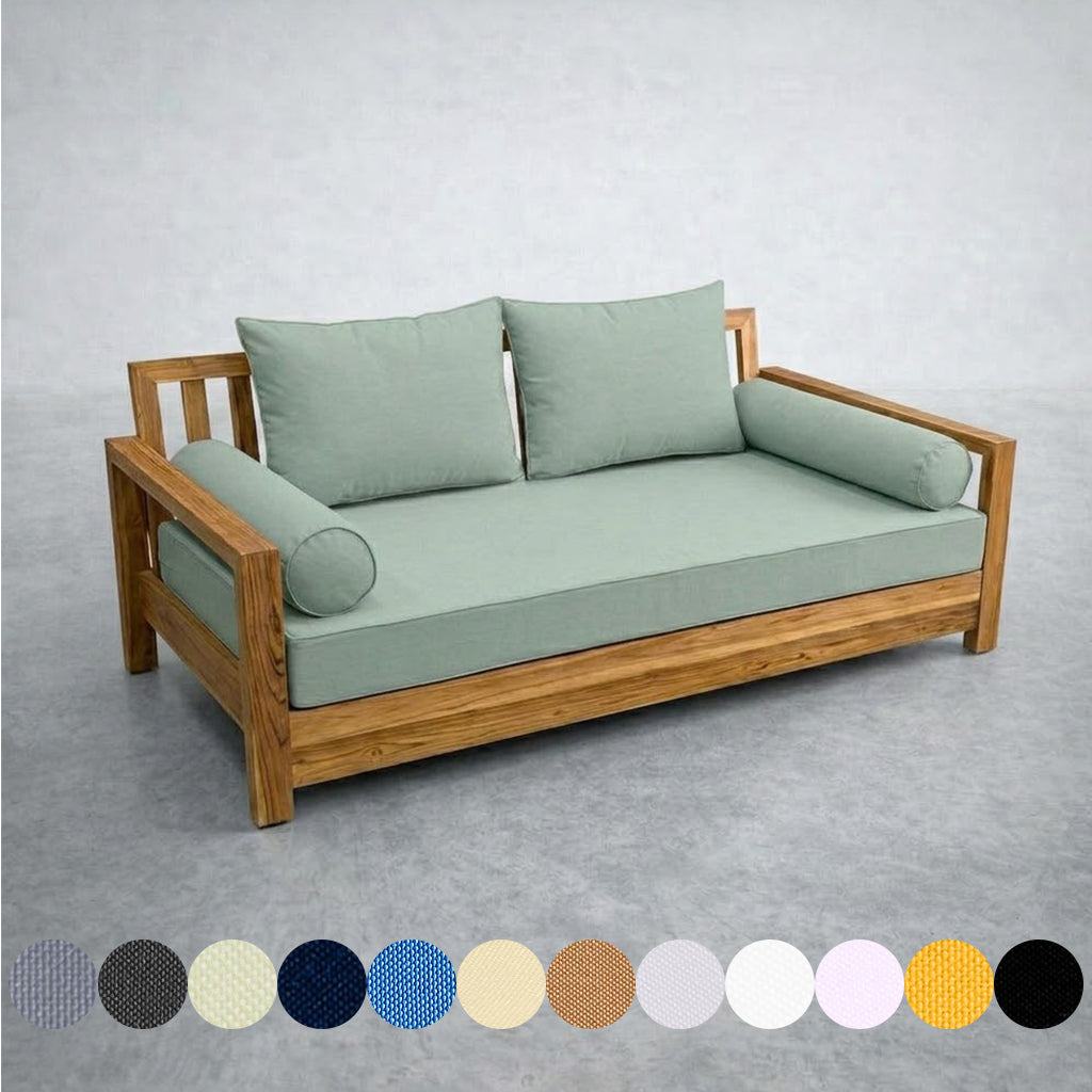 STYLE 1 - Mattress & Pillow Bolster Cushion for Outdoor Indoor Daybed Porch Swing Bed Twin Size | COVERS ONLY |