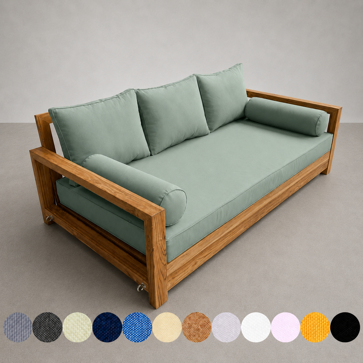 STYLE 3 - Mattress & Pillow Bolster Cushion Cover and Insert for Outdoor Indoor Daybed Porch Swing Bed