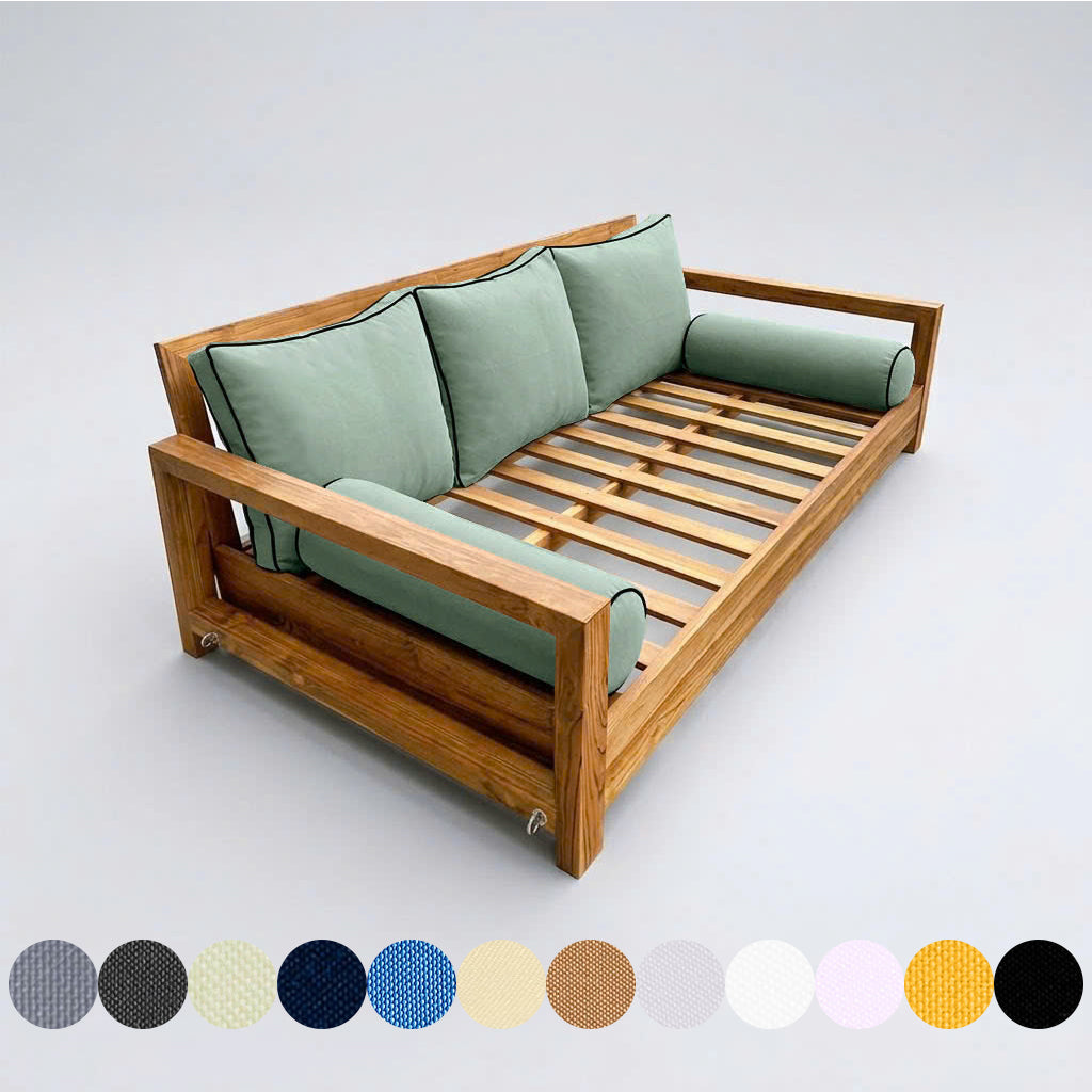 STYLE 3 Pillow & Bolster Cushion for Outdoor Indoor Daybed Porch Swing Bed Twin Size | COVERS ONLY |