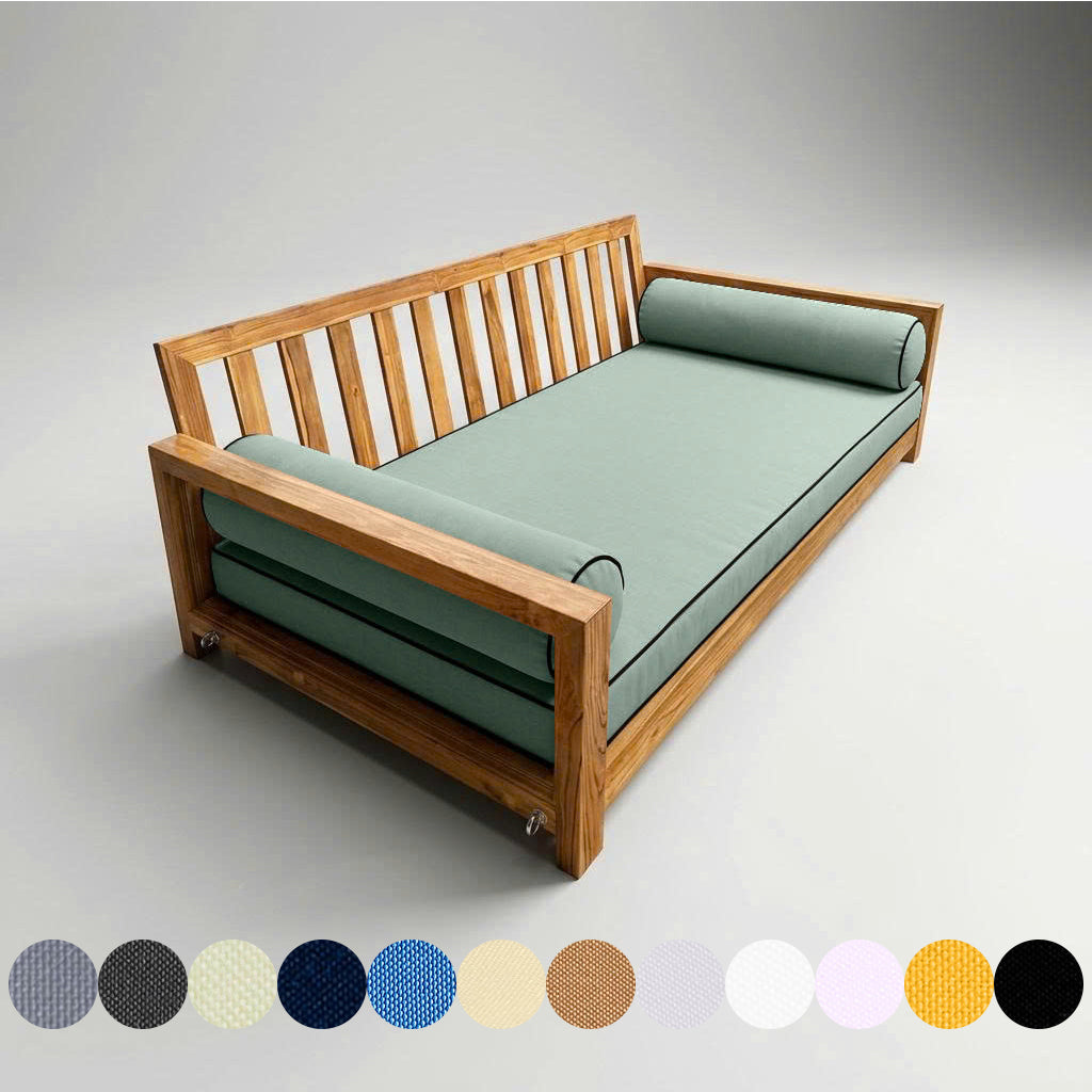 STYLE 5 - Mattress & Bolster Pillow for Outdoor Indoor Daybed Porch Swing Bed Twin Size | COVERS ONLY |