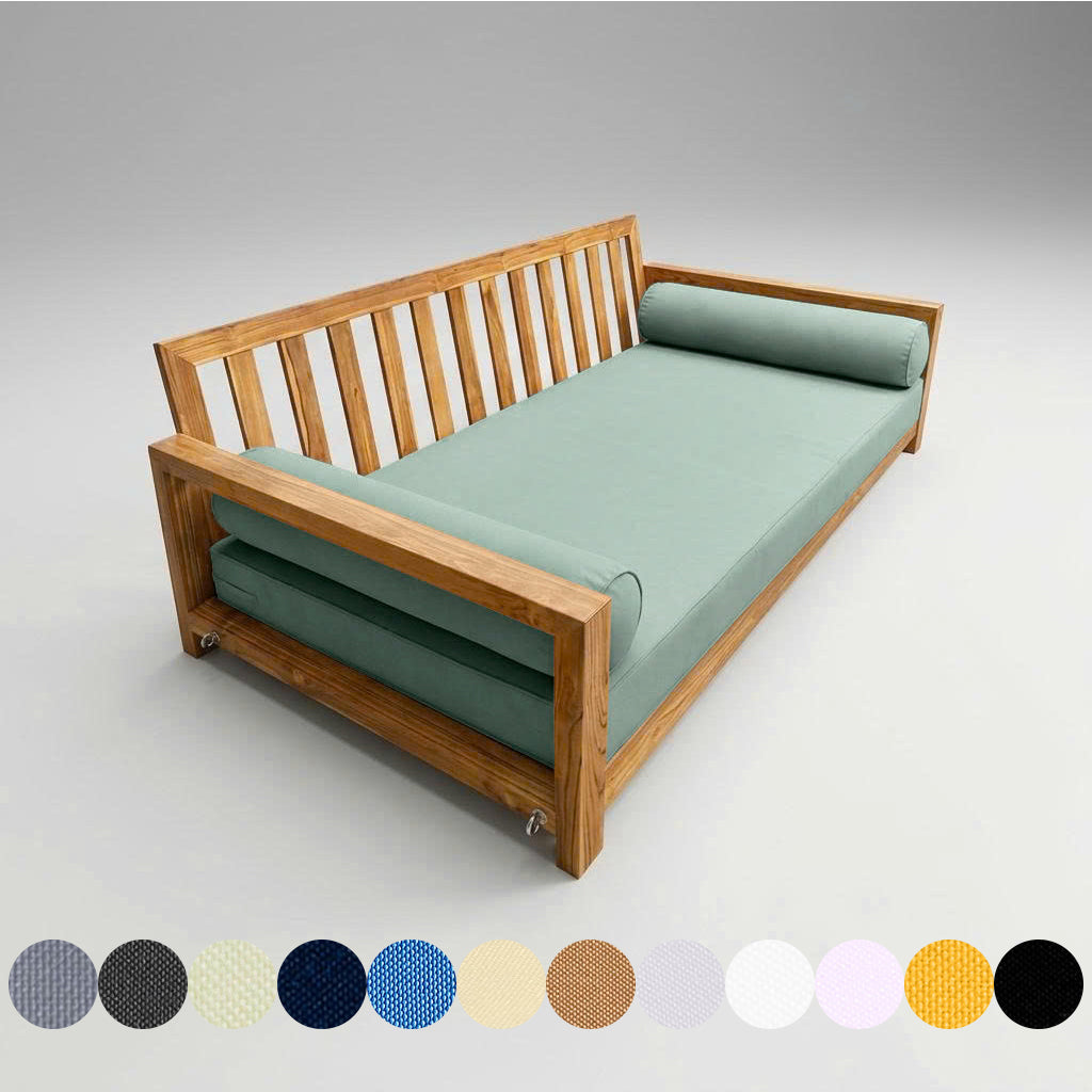 STYLE 5 - Mattress & Bolster Pillow for Outdoor Indoor Daybed Porch Swing Bed | COVERS ONLY |