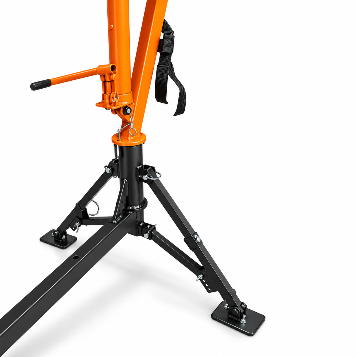 1,000 LB Hydraulic Pickup Truck Crane 2" Hitch Mount Swivel Hoist Lift Portable Tow Truck Jib Crane for Loading Engines, Cargo & Equipment