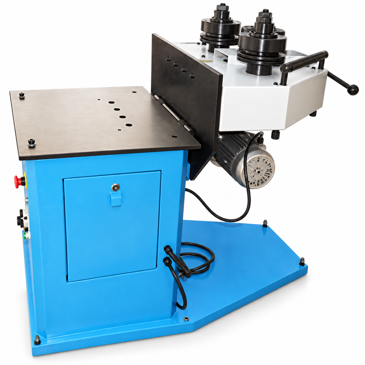 1HP HV Ring Band Steel Roller Pinch Roll Bender Bending Machine Round Square 1-1/4" Tube Pipe