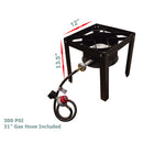 Propane Portable Gas Stove Burner Camper Cooker High Pressure UL Regulator BBQ