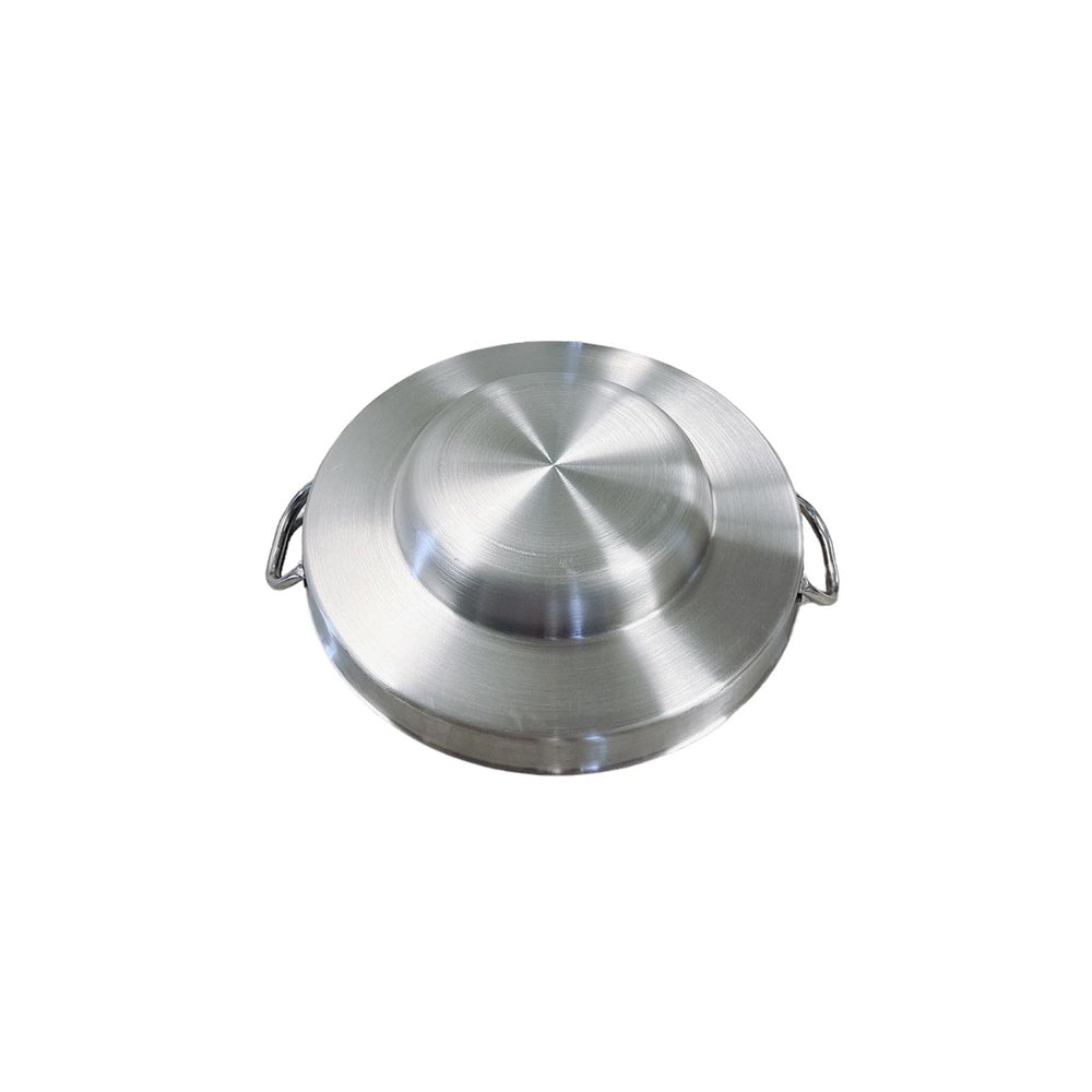 23'' Wide Stainless Steel Concave Comal Griddle Pan WITH RACK Cooking Grill