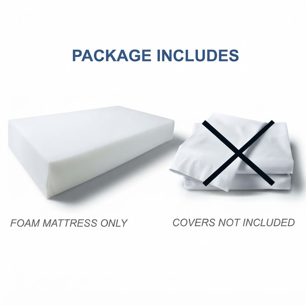 Full Size 75x54x6 Outdoor Foam Daybed Mattress High Density 1.8 PCF Medium Firm For Patio Daybed Porch Swing Bed