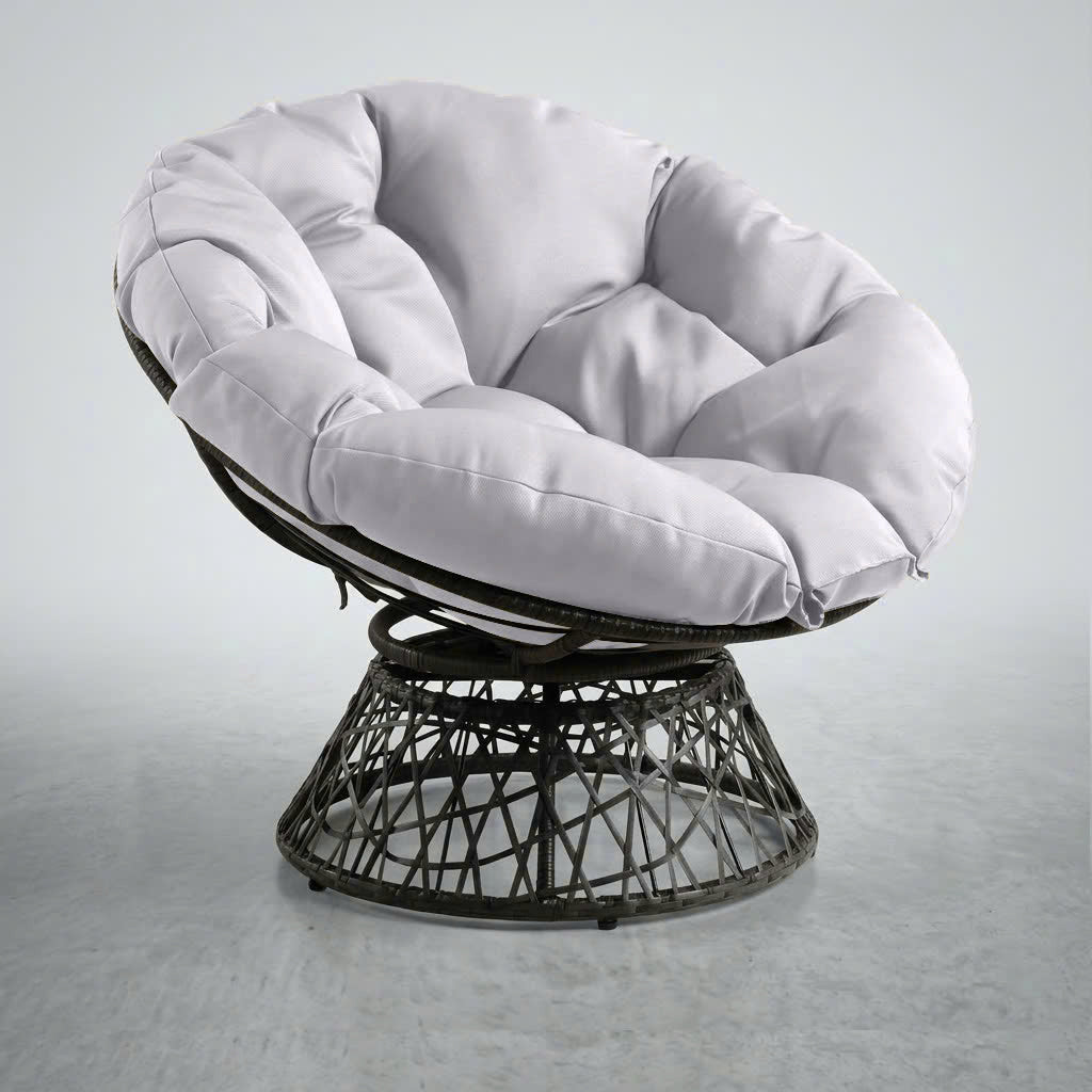 AD105 44" x 6" Round Papasan Ottoman Cushion 10 Lbs Fiberfill Polyester Replacement Pillow Floor Seat Swing Chair Outdoor-Indoor