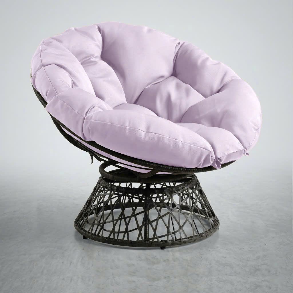 AD107 44" x 6" Round Papasan Ottoman Cushion 10 Lbs Fiberfill Polyester Replacement Pillow Floor Seat Swing Chair Outdoor-Indoor