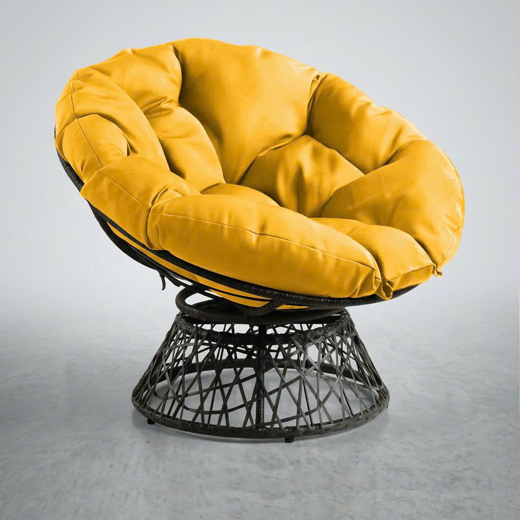 AD108 44" x 6" Round Papasan Ottoman Cushion 10 Lbs Fiberfill Polyester Replacement Pillow Floor Seat Swing Chair Outdoor-Indoor