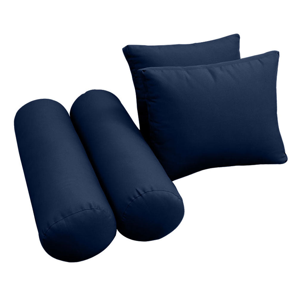STYLE 1 - Mattress & Pillow Bolster Cushion for Outdoor Indoor Daybed Porch Swing Bed Queen Size | COVERS ONLY |