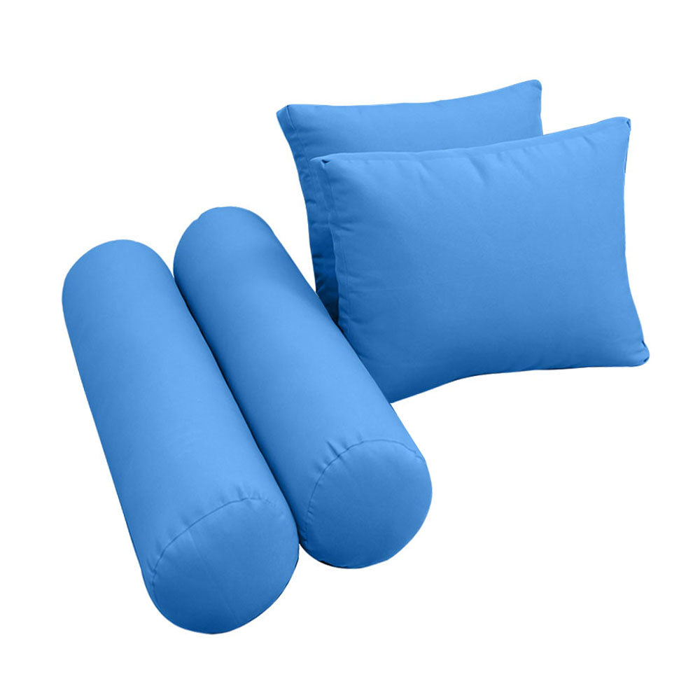 STYLE 1 - Mattress & Pillow Bolster Cushion for Outdoor Indoor Daybed Porch Swing Bed Queen Size | COVERS ONLY |