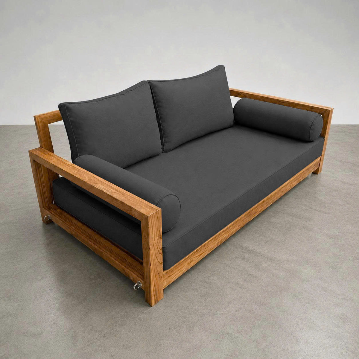 STYLE 1 - Mattress & Pillow Bolster Cushion for Outdoor Indoor Daybed Porch Swing Bed Piped Trim Twin Size AD003 | COVERS ONLY |