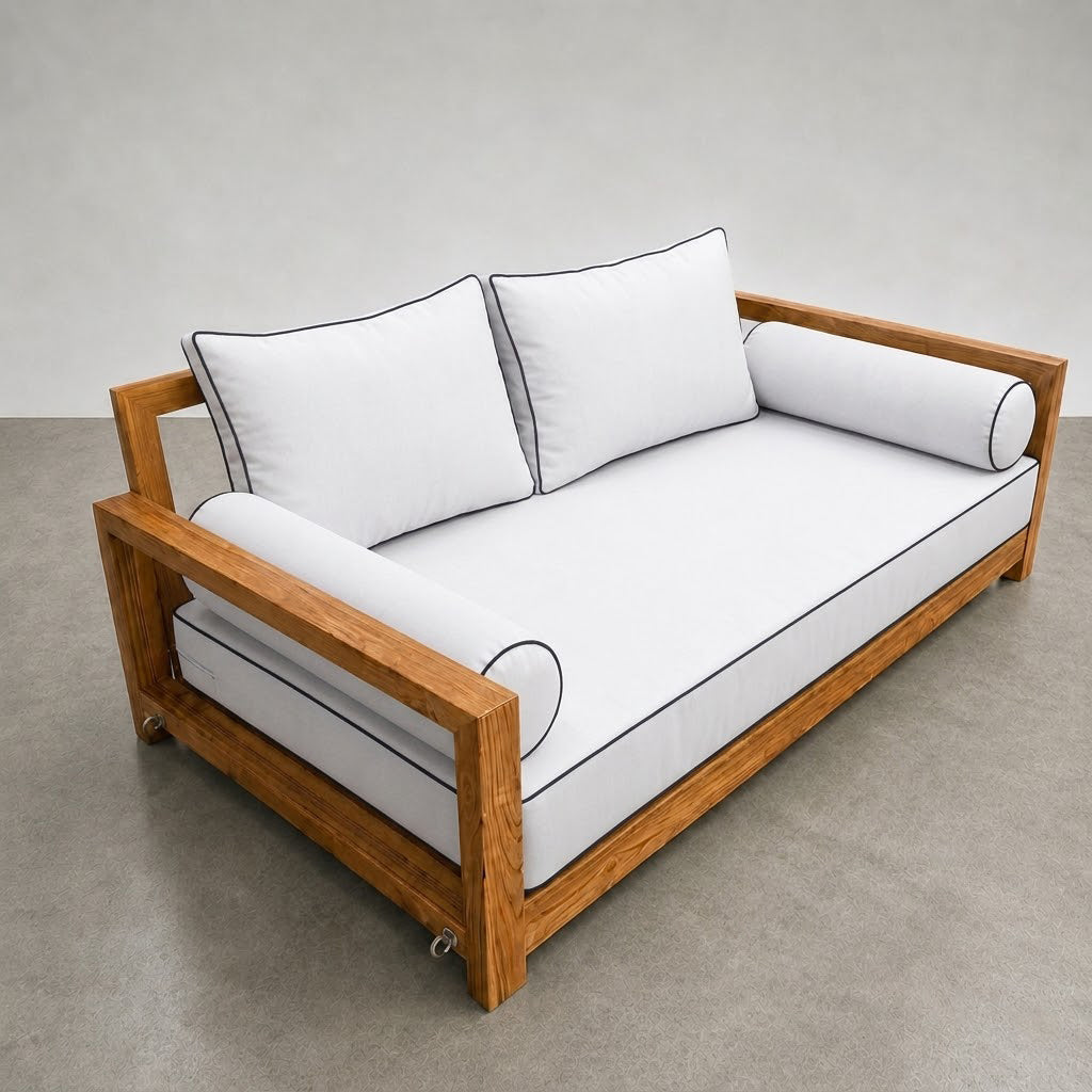 STYLE 1 - Mattress & Pillow Bolster Cushion Cover and Insert for Outdoor Indoor Daybed Porch Swing Bed Crib Size