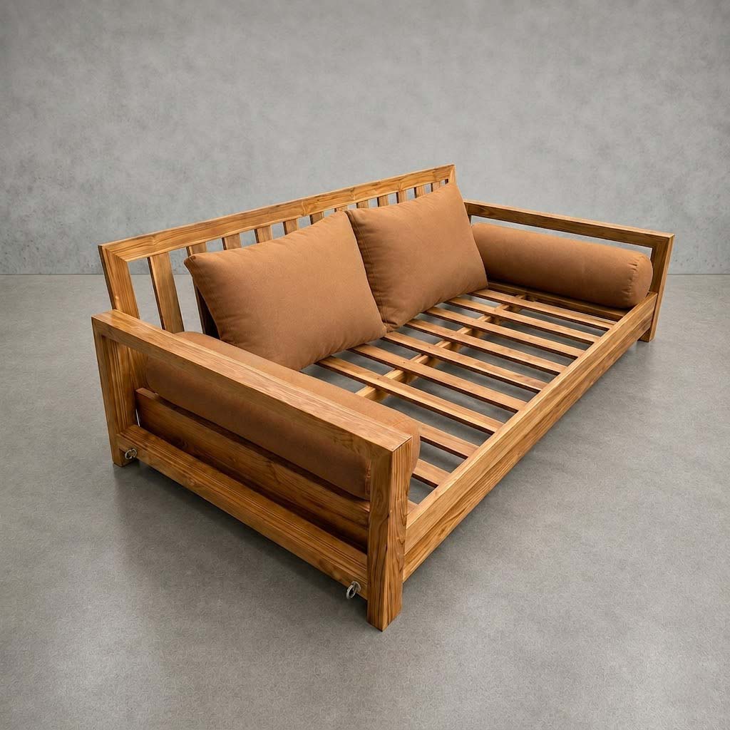 STYLE 1 Pillow & Bolster Cushion for Outdoor Indoor Daybed Porch Swing Bed Full Size Knife Edge AD104 | COVERS ONLY |