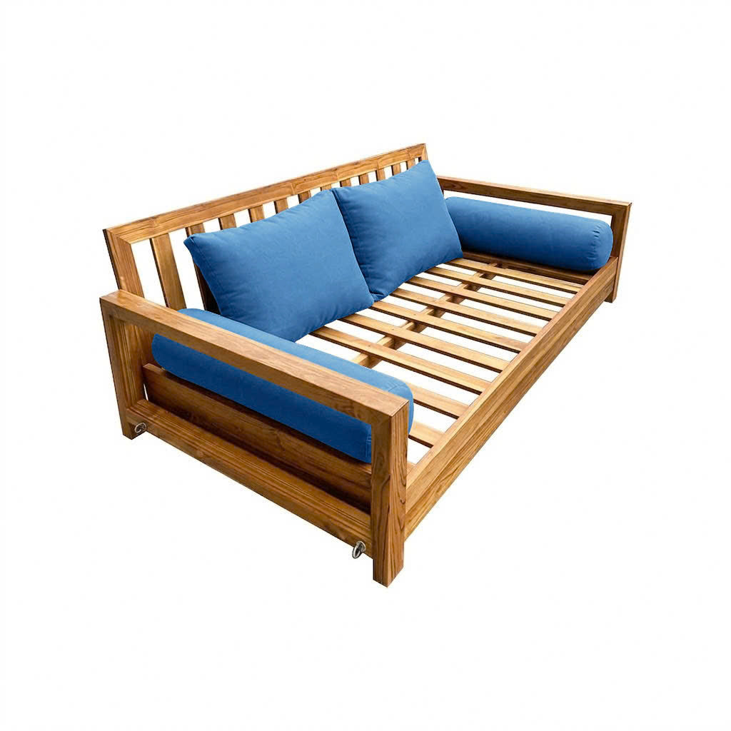 STYLE 1 Pillow & Bolster Cushion for Outdoor Indoor Daybed Porch Swing Bed Full Size | COVERS ONLY |