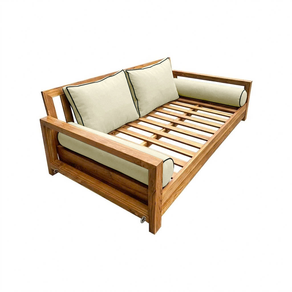 STYLE 1 Pillow & Bolster Cushion for Outdoor Indoor Daybed Porch Swing Bed Twin Size | COVERS ONLY |
