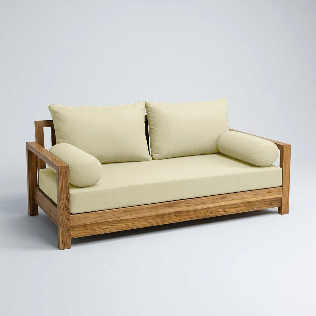 Style2 Full Size 5PC Knife Edge Outdoor Daybed Mattress Cushion Bolster Pillow Slip Cover Complete Set AD005