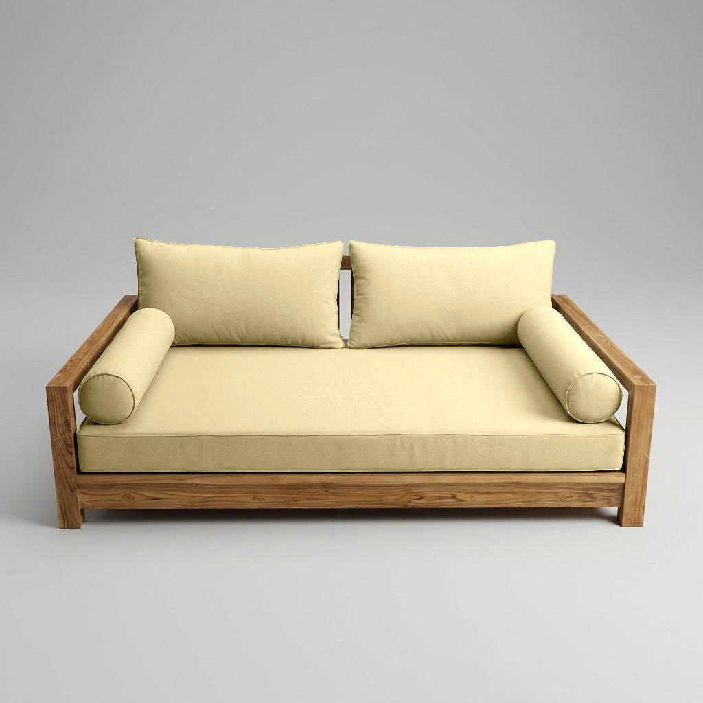Style2 Full Size 5PC Pipe Outdoor Daybed Mattress Cushion Bolster Pillow Slip Cover Complete Set AD103