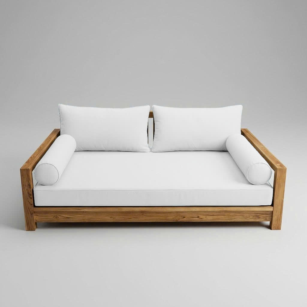 Style2 Full Size 5PC Pipe Outdoor Daybed Mattress Cushion Bolster Pillow Slip Cover Complete Set AD106