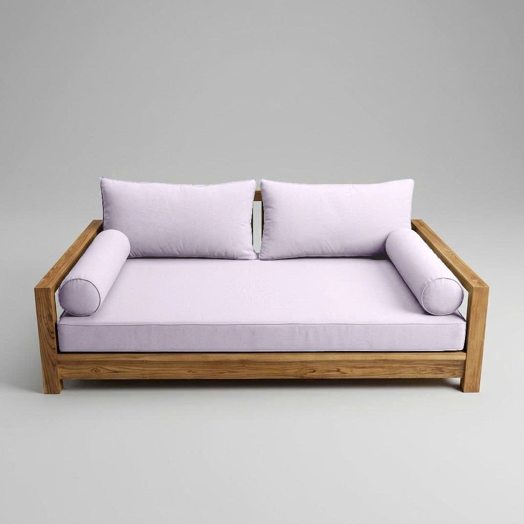 Style2 Full Size 5PC Pipe Outdoor Daybed Mattress Cushion Bolster Pillow Slip Cover Complete Set AD107